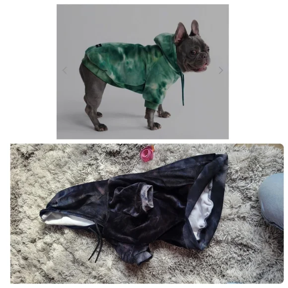 Blue Tie-Dye Dog Hoodie Size 2X But Runs Small - Picture 1 of 12